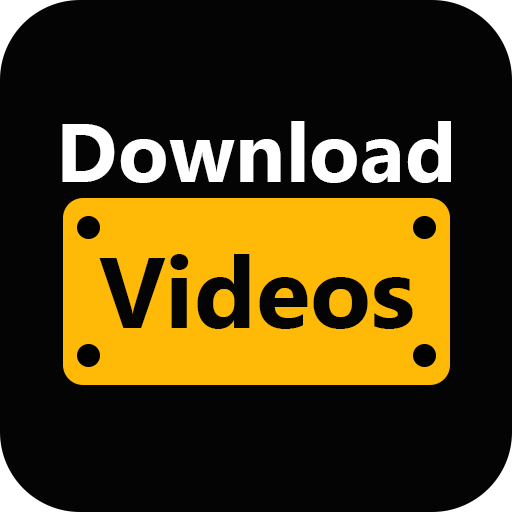 Download Videos wordmark with orange filmstrip, camera, and download arrow
