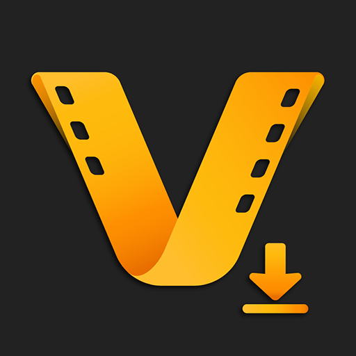 Download Videos wordmark with orange filmstrip, camera, and download arrow